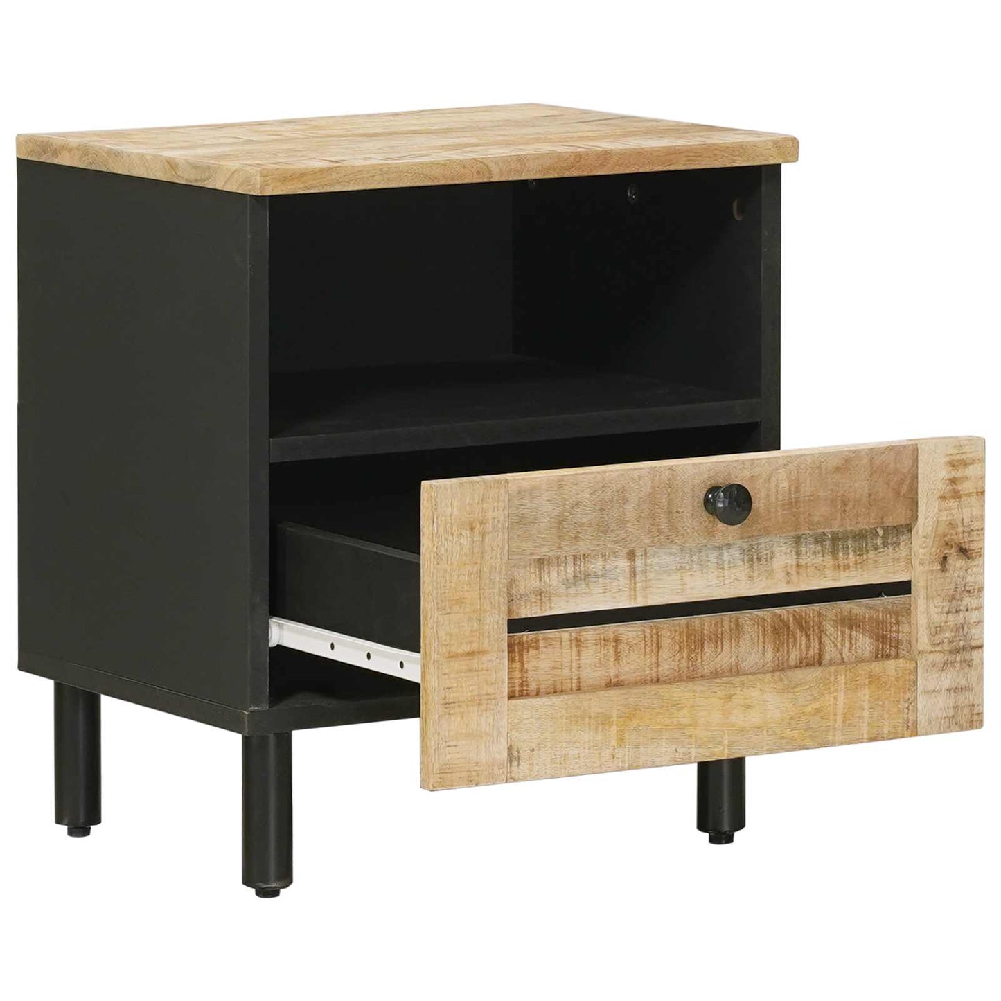 Bedside Table 2 pcs Brown 40 x 33 x 46 cm Solid Mango Wood