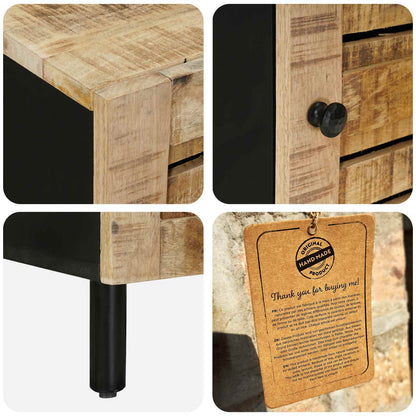 Storage Cabinet Natural 40 x 33 x 75 cm Solid Mango Wood