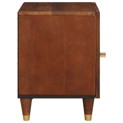 Bedside Cabinet Brown 40 x 33.5 x 46 cm Solid Acacia wood