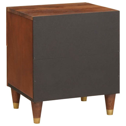 Bedside Cabinet 2 pcs Brown 40 x 33.5 x 46 cm Solid Acacia wood