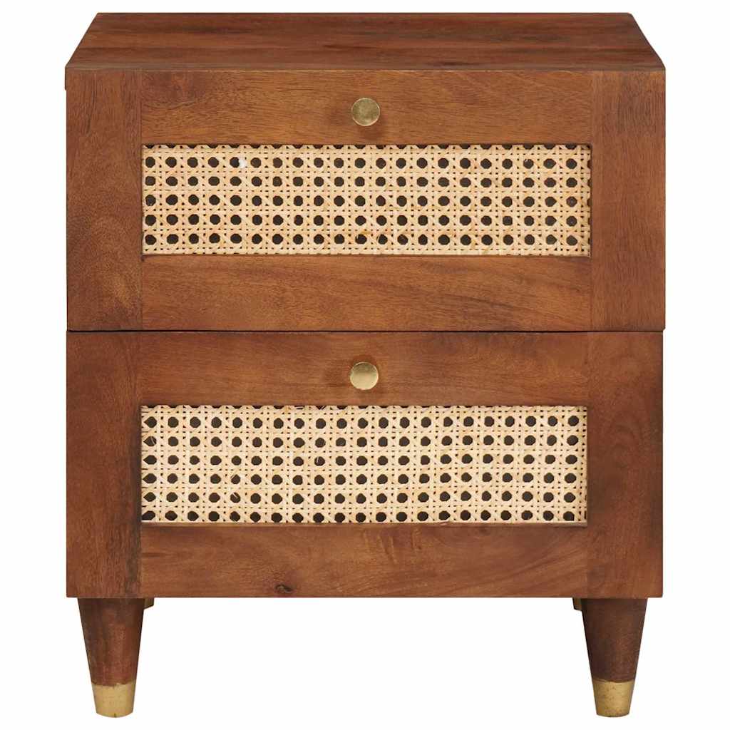 Bedside Cabinet 2 pcs Brown 40 x 33.5 x 46 cm Solid Acacia wood