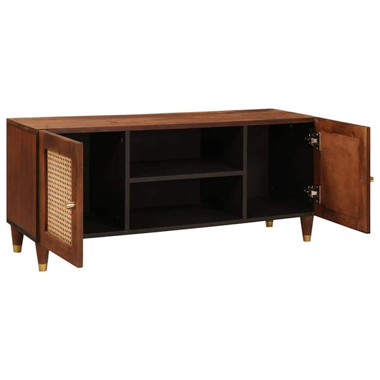 TV Cabinet with Shelf Brown 105 x 33.5 x 46 cm Solid Mango Wood