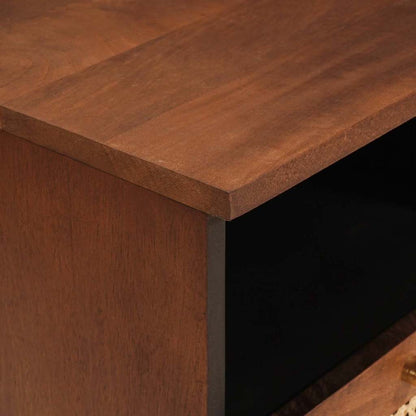 TV Cabinet with Drawer Brown 70 x 33.5 x 46 cm Solid Mango Wood