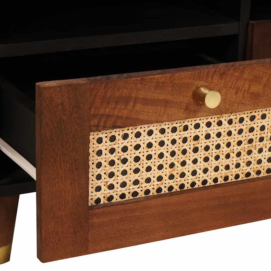 TV Cabinet with Drawer Brown 70 x 33.5 x 46 cm Solid Mango Wood