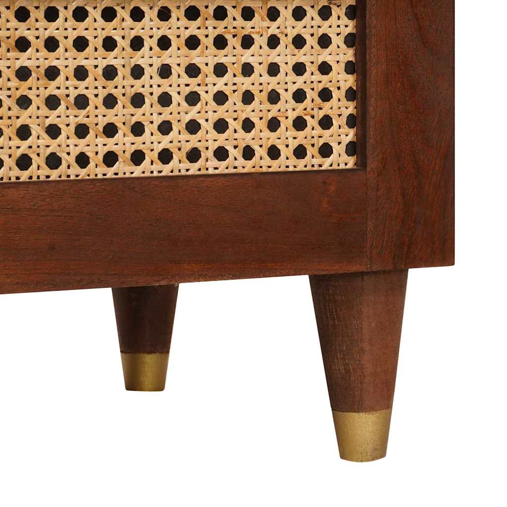 TV Cabinet with Drawer Brown 70 x 33.5 x 46 cm Solid Mango Wood