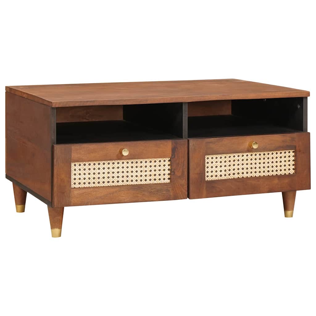 Coffee Table with Drawer 80 x 54 x 40 cm Solid Mango Wood