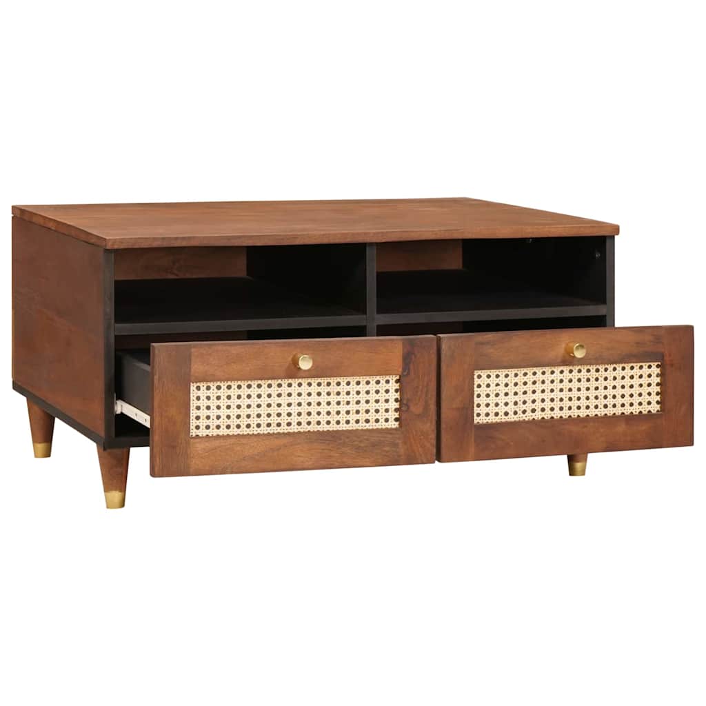 Coffee Table with Drawer 80 x 54 x 40 cm Solid Mango Wood