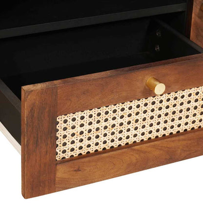 TV Cabinet with Shelf Brown 105 x 33.5 x 46 cm Solid Mango Wood