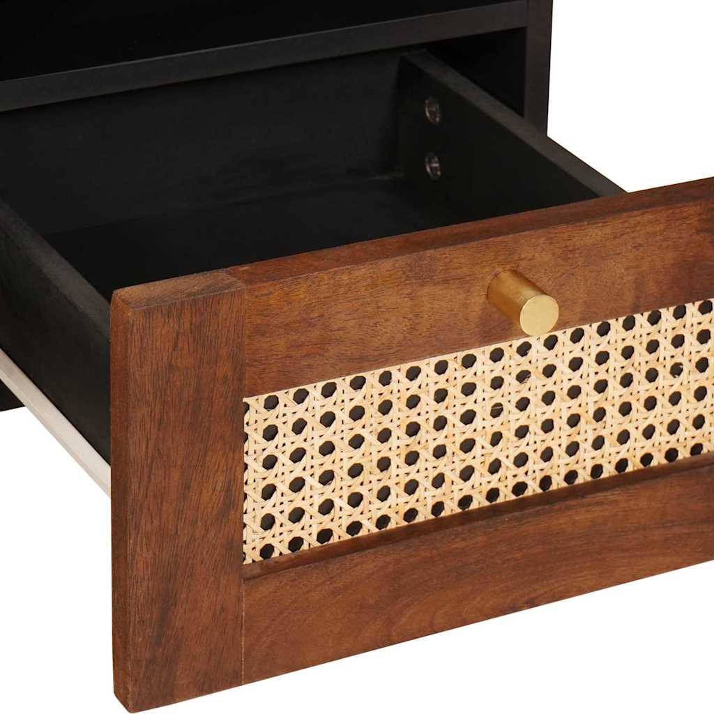 TV Cabinet with Shelf Brown 100 x 33.5 x 46 cm Solid Mango Wood