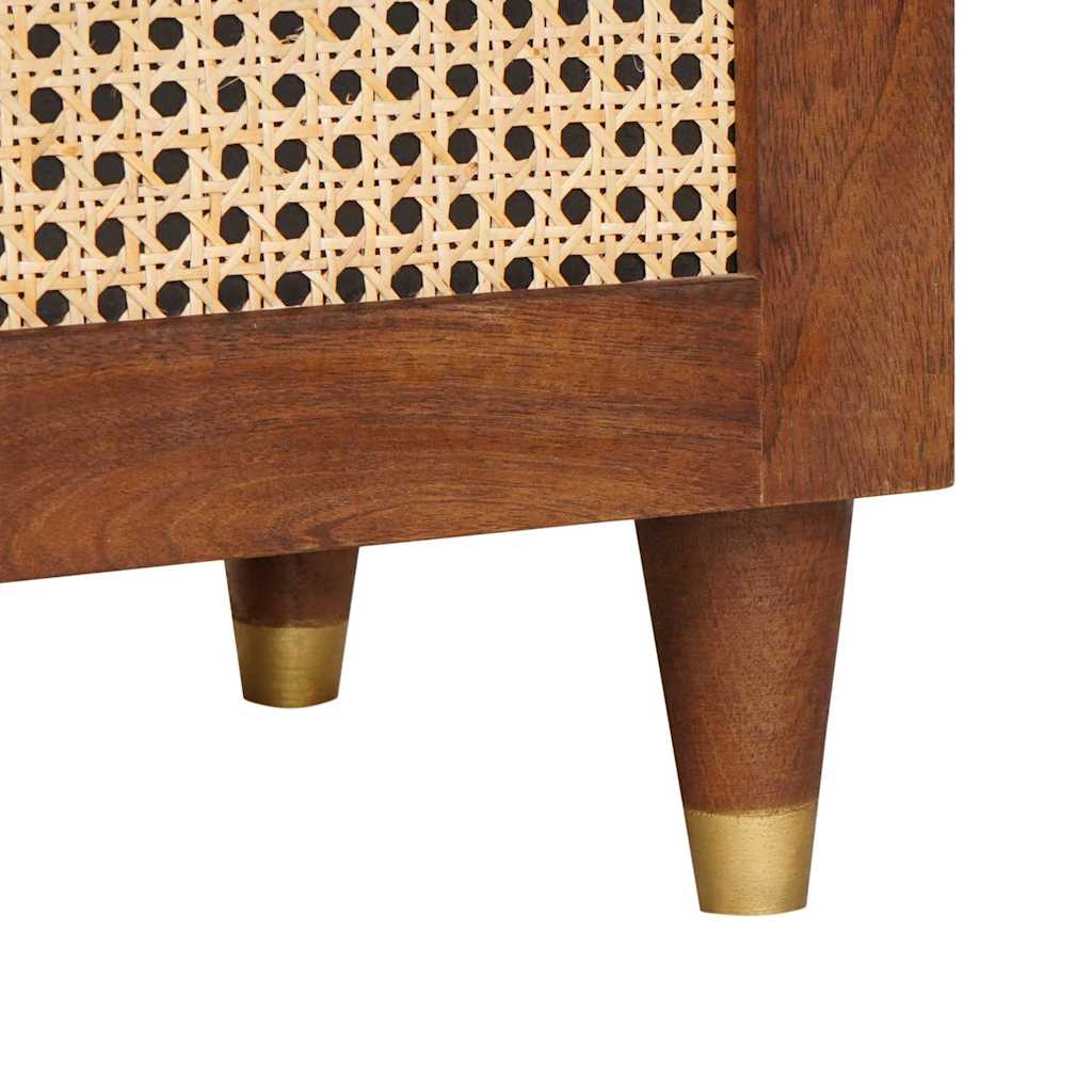 TV Cabinet with Shelf Brown 100 x 33.5 x 46 cm Solid Mango Wood