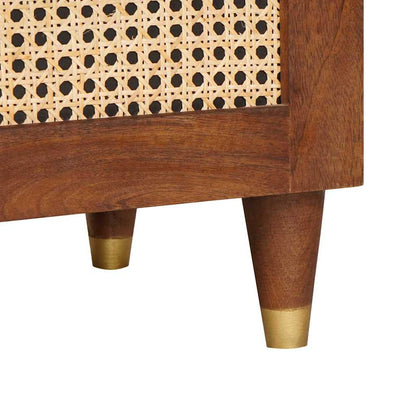 TV Cabinet with Shelf Brown 100 x 33.5 x 46 cm Solid Mango Wood