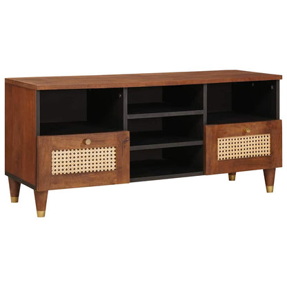 TV Cabinet with Shelf Brown 100 x 33.5 x 46 cm Solid Mango Wood