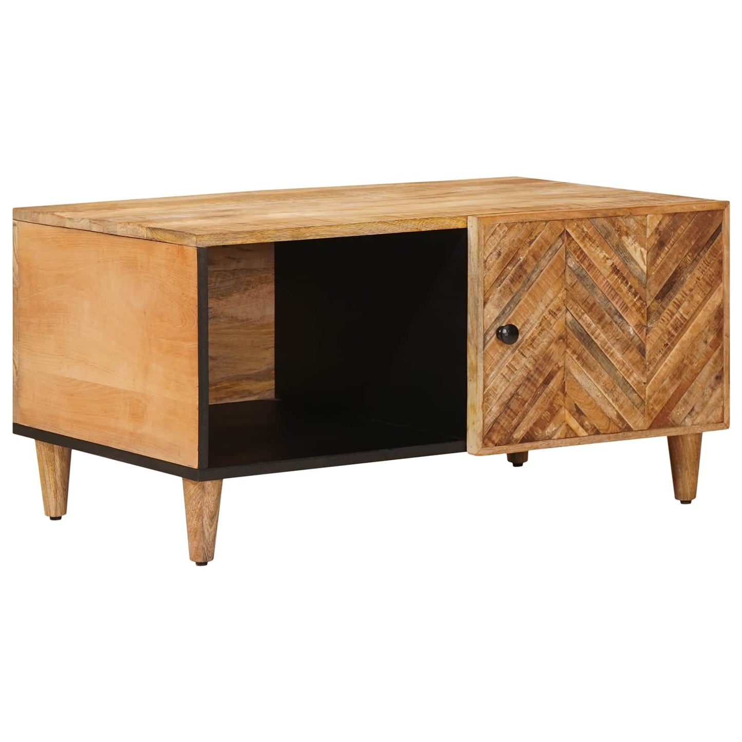 Coffee Table Brown 80 x 50 x 40 cm Solid Mango Wood