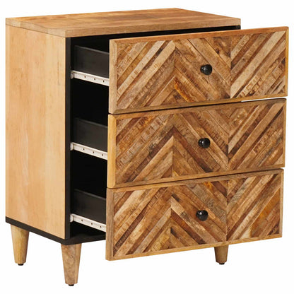 Bedside Table Brown 50 x 33 x 60 cm Solid Mango Wood