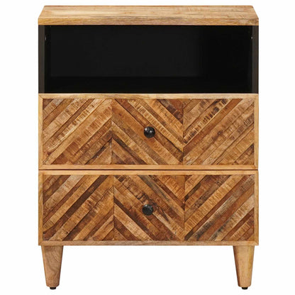Bedside Table Brown 50 x 33 x 60 cm Solid Mango Wood