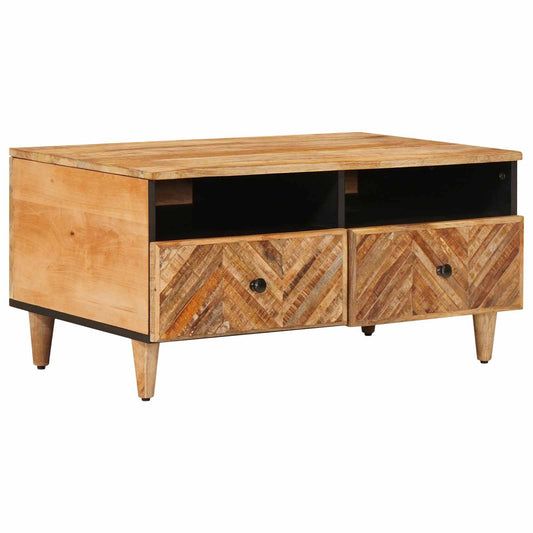 Coffee Table Brown 80 x 54 x 40 cm Solid Mango Wood