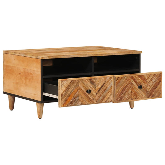Coffee Table Brown 80 x 54 x 40 cm Solid Mango Wood