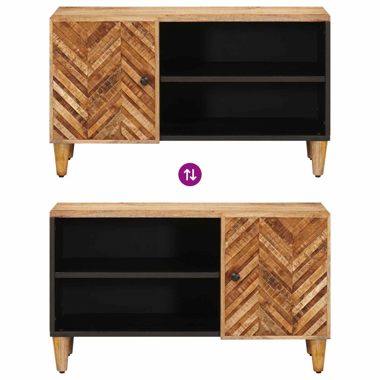 Storage Cabinets Brown 80 x 31.5 x 46 cm Solid Mango Wood