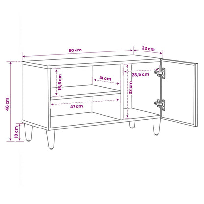 Storage Cabinets Brown 80 x 31.5 x 46 cm Solid Mango Wood