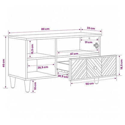 Storage Cabinets Brown 80 x 33.5 x 46 cm Solid Mango Wood