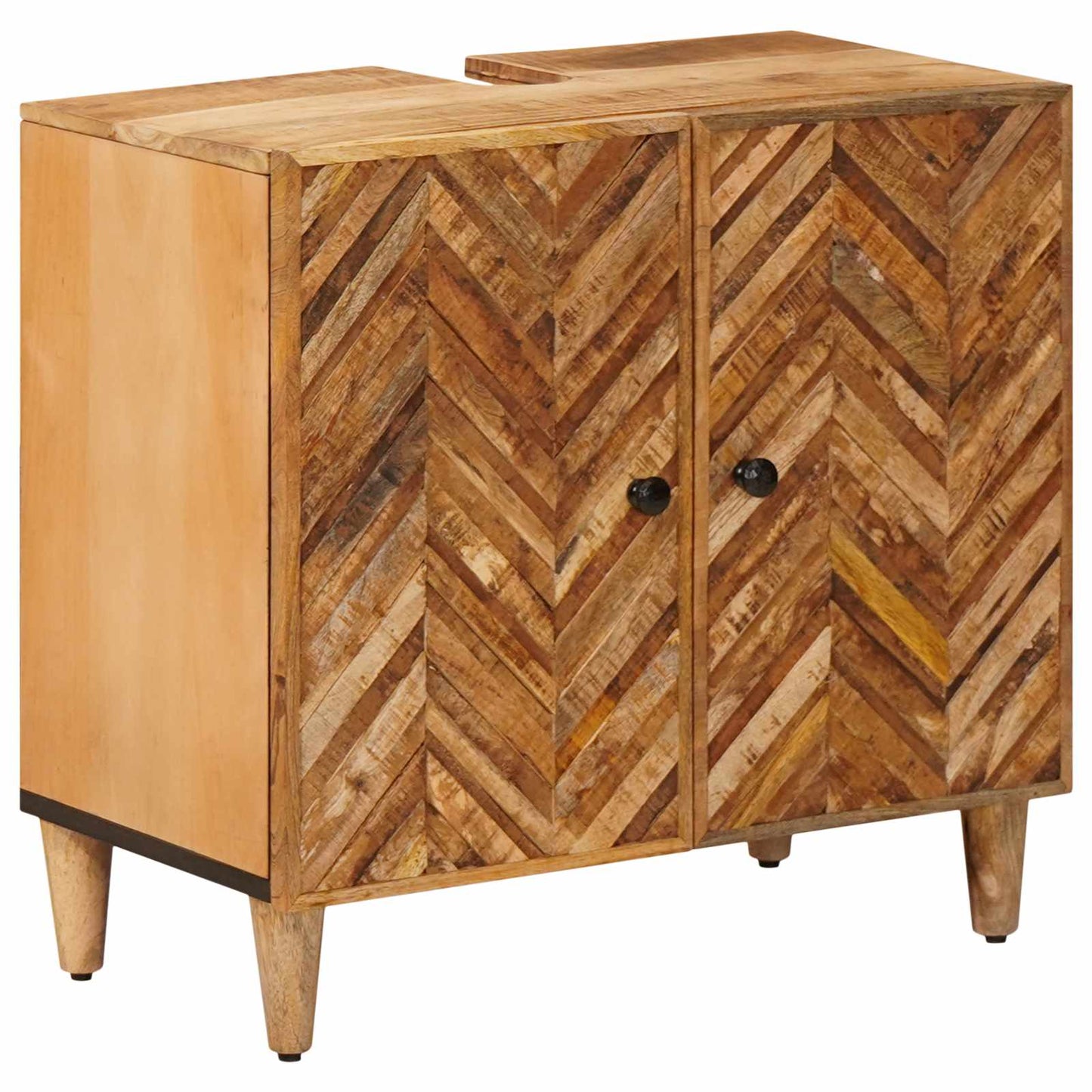 Sink cabinet with Door Brown 62 x 33 x 58 cm Solid Mango Wood