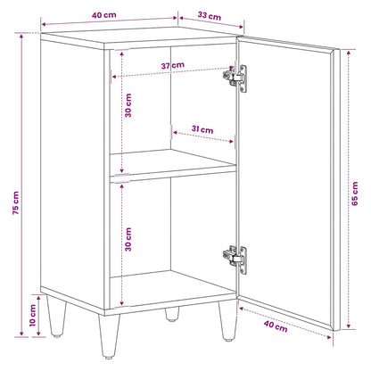 Storage Cabinets Brown 40 x 33.5 x 75 cm Solid Mango Wood