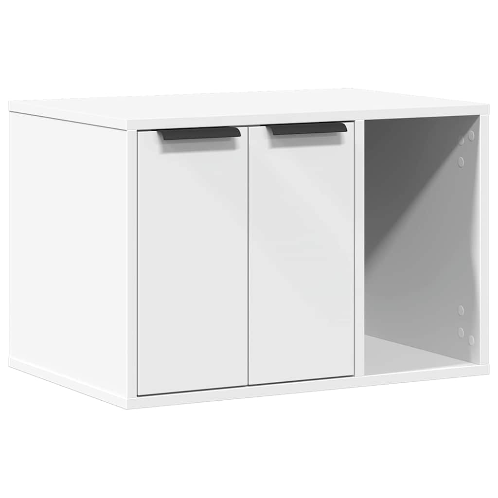 857724 vidaXL Cat Litter Box Enclosure White 60x40x40 cm Engineered Wood