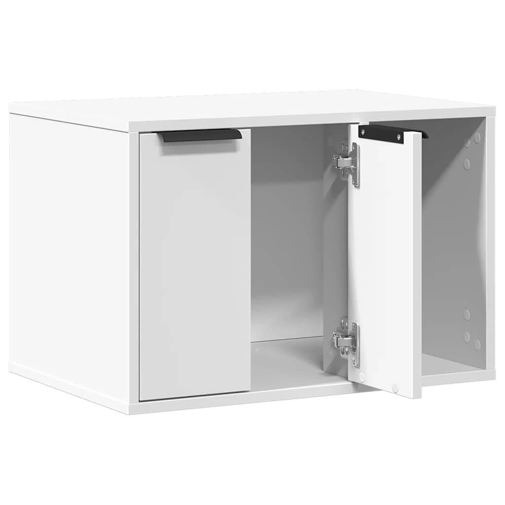 857724 vidaXL Cat Litter Box Enclosure White 60x40x40 cm Engineered Wood