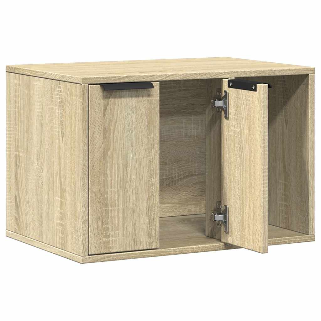 857726 vidaXL Cat Litter Box Enclosure Sonoma Oak 60x40x40 cm Engineered Wood