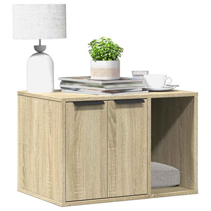 857726 vidaXL Cat Litter Box Enclosure Sonoma Oak 60x40x40 cm Engineered Wood