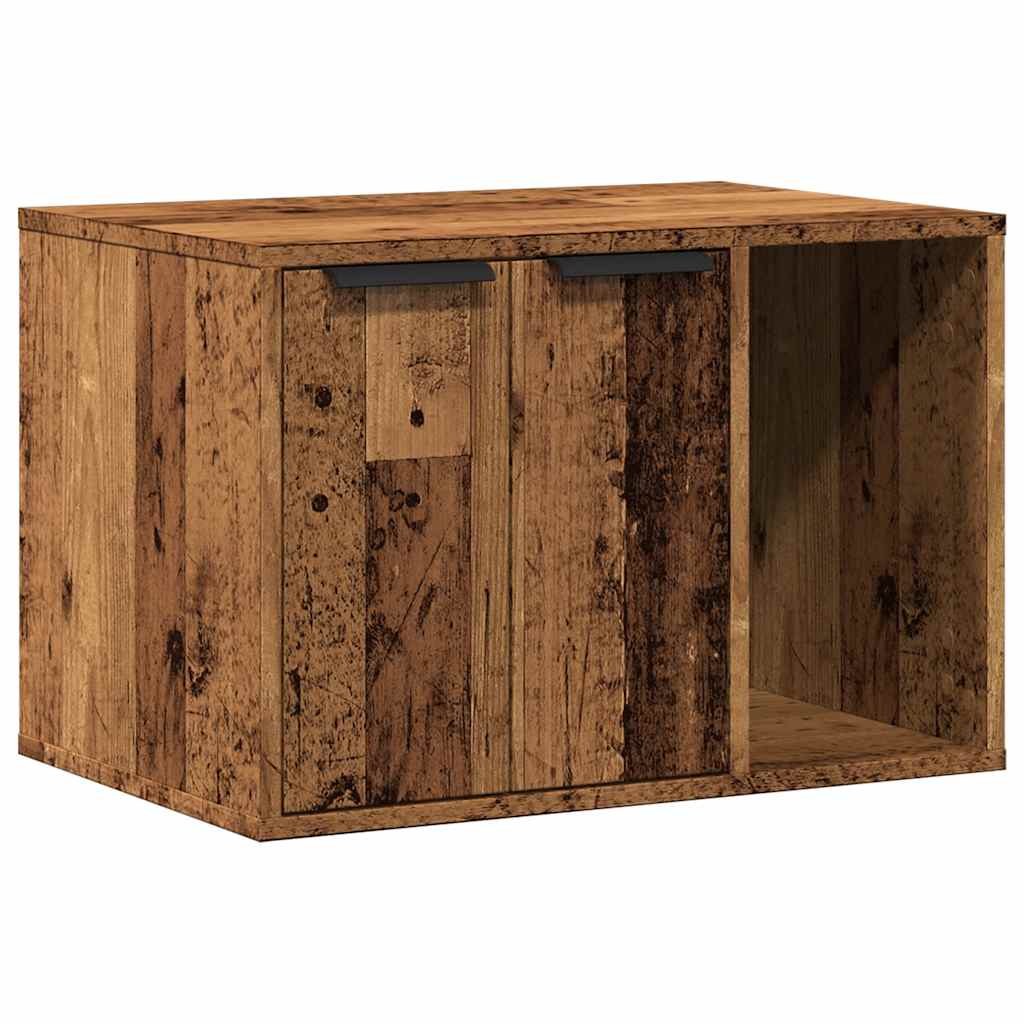 Cat Litter Box Enclosure Old Wood 60x40x40 cm Engineered Wood