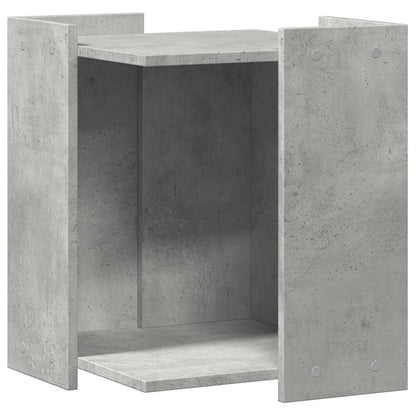 Cat Litter Box Enclosure Concrete Grey 42x42x51 cm Engineered Wood