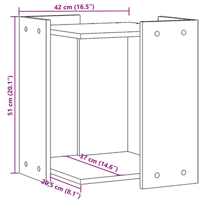 Cat Litter Box Enclosure Concrete Grey 42x42x51 cm Engineered Wood