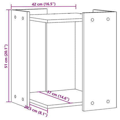 Cat Litter Box Enclosure Old Wood 42x42x51 cm Engineered Wood