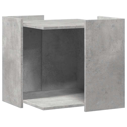 Cat Litter Box Enclosure Concrete Grey 53x53x51 cm Engineered Wood