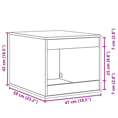 Cat Litter Box Enclosure Black 47x59x42 cm Engineered Wood