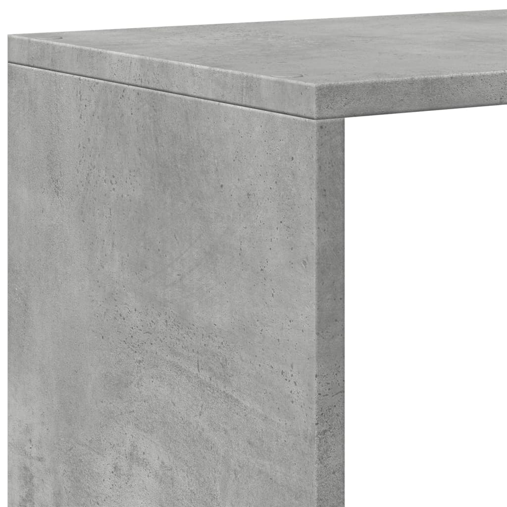 Room Divider Bookcase 3-Tier Concrete Grey 99x29x99 cm Engineered Wood