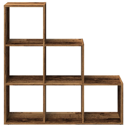 Room Divider Bookcase 3-Tier Old Wood 99x29x99 cm Engineered Wood