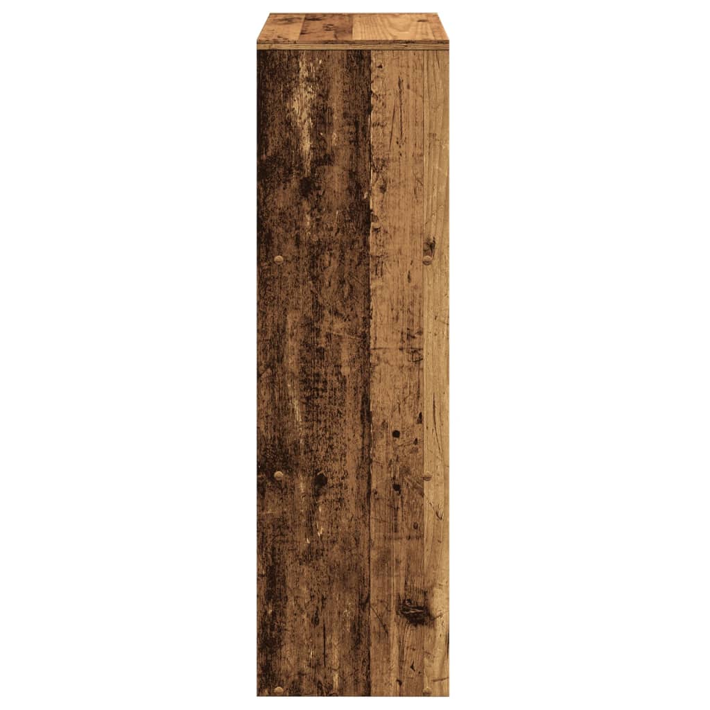 Room Divider Bookcase 3-Tier Old Wood 99x29x99 cm Engineered Wood