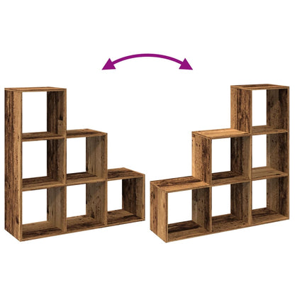 Room Divider Bookcase 3-Tier Old Wood 99x29x99 cm Engineered Wood