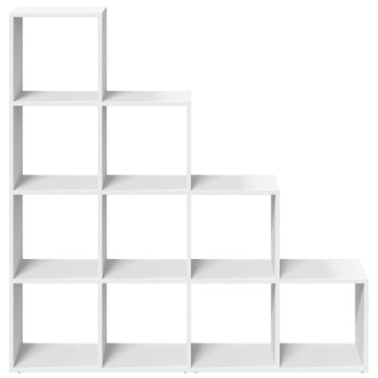 Room Divider Bookcase 4-Tier White 131,5x29x131,5 cm Engineered Wood