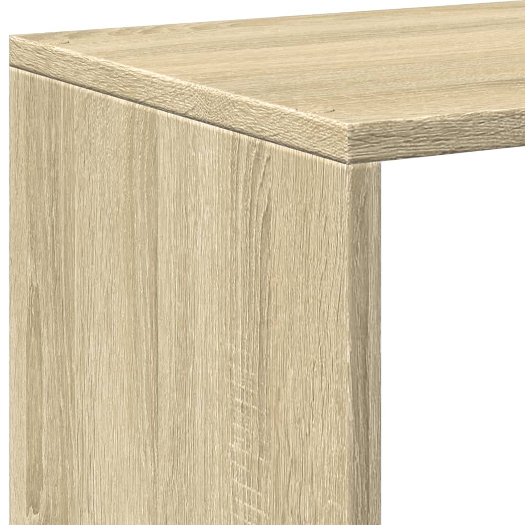 Room Divider Bookcase 4-Tier Sonoma Oak 131,5x29x131,5 cm Engineered Wood
