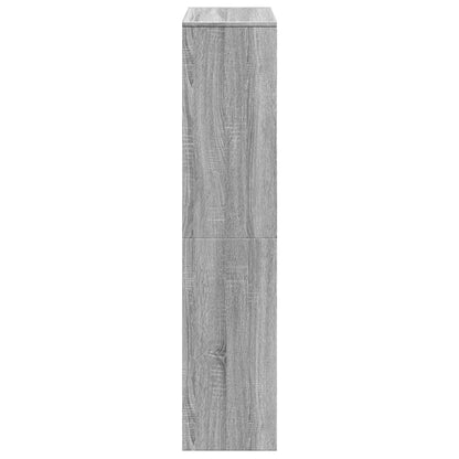 Room Divider Bookcase 4-Tier Grey Sonoma 131,5x29x131,5 cm Engineered Wood