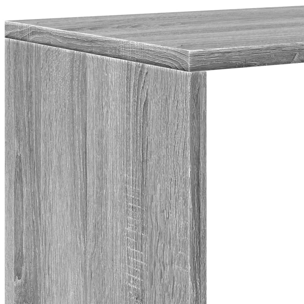 Room Divider Bookcase 4-Tier Grey Sonoma 131,5x29x131,5 cm Engineered Wood