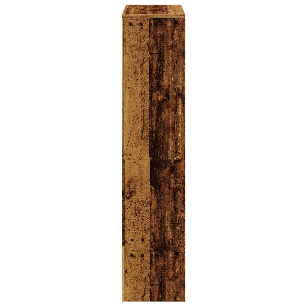 Room Divider Bookcase 4-Tier Old Wood 131,5x29x131,5 cm Engineered Wood