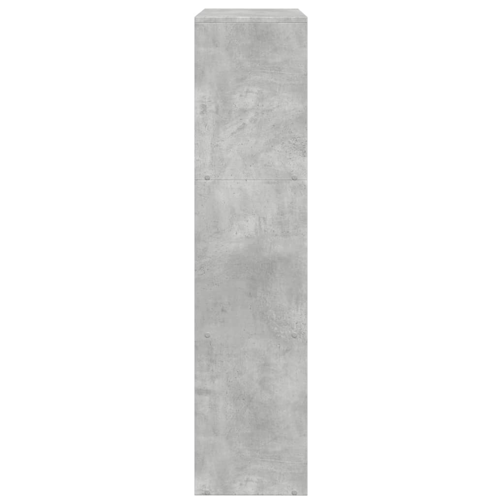 Room Divider Bookcase 3-Tier Concrete Grey 137,5x29x103,5 cm Engineered Wood