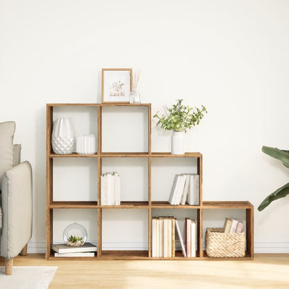Room Divider Bookcase 3-Tier Old Wood 137,5x29x103,5 cm Engineered Wood