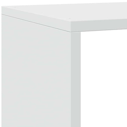 Room Divider Bookcase 4-Tier White 143.5x29x143.5 cm Engineered Wood
