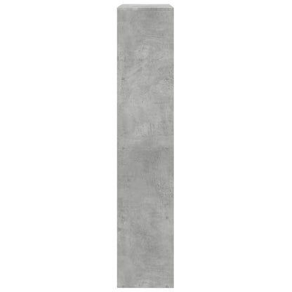 Room Divider Bookcase 4-Tier Concrete Grey 143.5x29x143.5 cm Engineered Wood