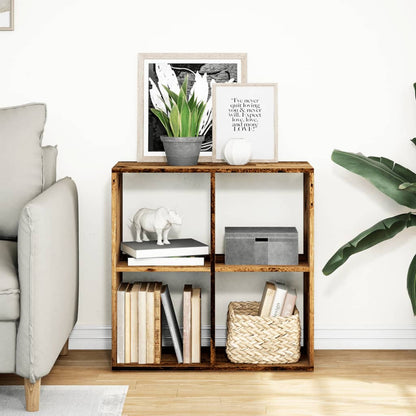 Room Divider Bookcase Old Wood 69,5x29x69,5 cm Engineered Wood